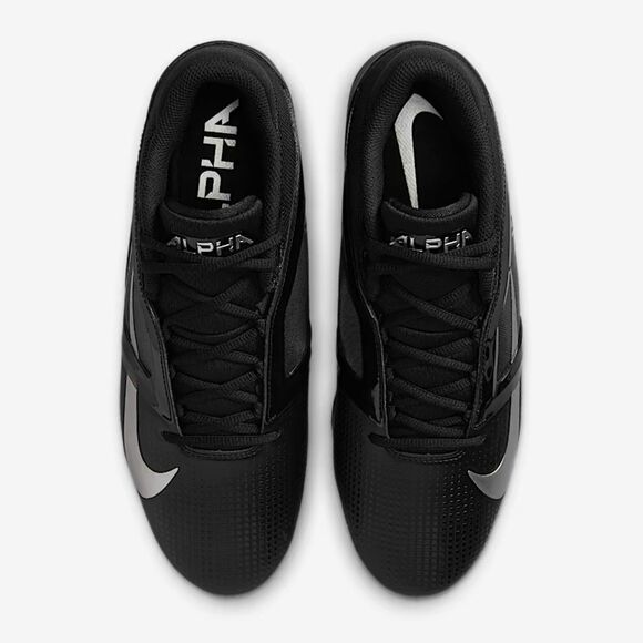 Nike Alpha Menace 4 Pro Black Silver Football Cleats - Picture 3 of 13